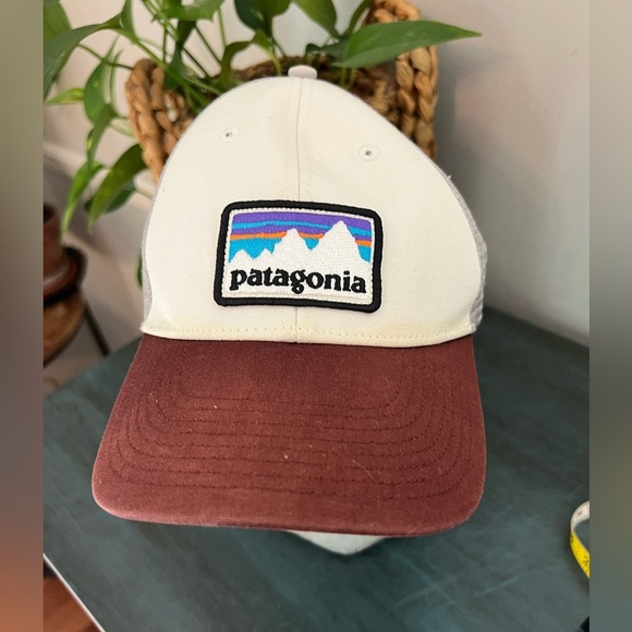 Patagonia Other - Patagonia Burgundy Bill with white trucker style and logo patch.